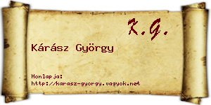 Kárász György névjegykártya