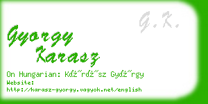 gyorgy karasz business card